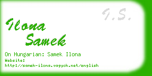 ilona samek business card